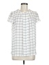 Ann Taylor LOFT 100% Polyester White Short Sleeve Blouse Size M - photo 1