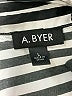 A. Byer Stripes Silver Long Sleeve Blouse Size L - photo 7