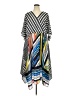 ELOQUII 100% Polyester Stripes Blue Gray Casual Dress Size 18 Plus - photo 1