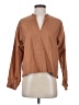 Everlane 100% Polyester Brown Long Sleeve Polo Size 4 - photo 1