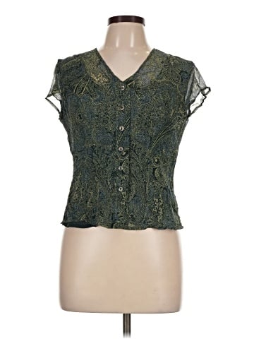 Jones New York Collection Short Sleeve Silk Top (view 1)