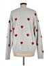 Splendid Hearts Gray Pullover Sweater Size M - photo 2