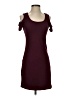 Mudd Solid Burgundy Casual Dress Size S - photo 1