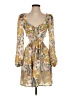 WAYF Paisley Yellow Cocktail Dress Size XS - photo 1