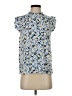 Ann Taylor 100% Polyester Floral Blue Sleeveless Blouse Size S (petite) - photo 1