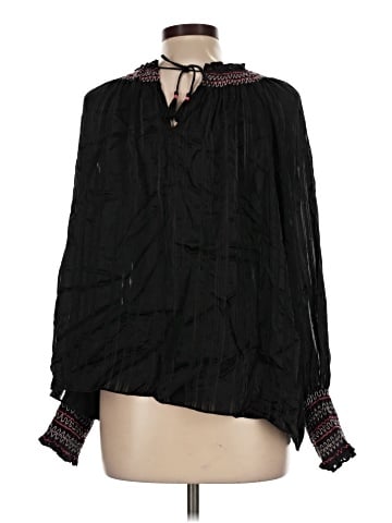 Johnny Was Long Sleeve Silk Top (view 2)