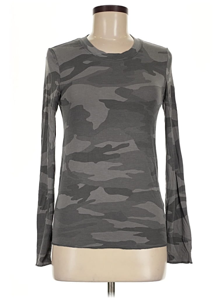 Pre-owned Splendid Long Sleeve T-shirt In Gray