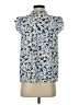 Ann Taylor 100% Polyester Floral Blue Sleeveless Blouse Size S (petite) - photo 2