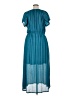 Torrid 100% Polyester Teal Casual Dress Size 1X Plus (1) - photo 2