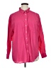 Lands' End Solid Pink Long Sleeve Button-Down Shirt Size 14 - photo 1