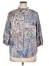 Unbranded Paisley Gray Blue 3/4 Sleeve Blouse Size XL - photo 1