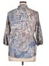Unbranded Paisley Gray Blue 3/4 Sleeve Blouse Size XL - photo 2