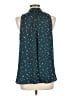 David Lerner 100% Polyester Stars Teal Sleeveless Blouse Size L - photo 2