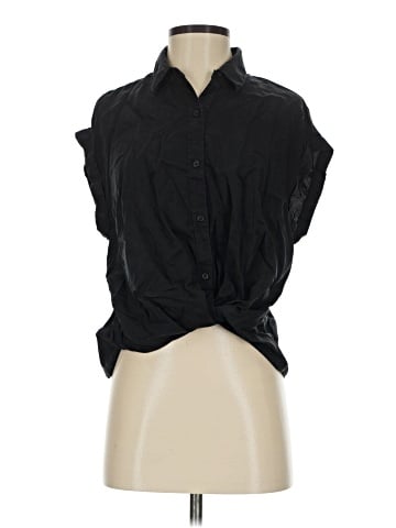 Express Sleeveless Button-Down Shirt (view 1)