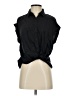 Express 100% Lyocell Black Sleeveless Button-Down Shirt Size S - photo 1