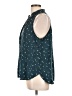 David Lerner 100% Polyester Stars Teal Sleeveless Blouse Size L - photo 5