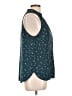 David Lerner 100% Polyester Stars Teal Sleeveless Blouse Size L - photo 4