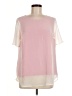 Charming Charlie 100% Polyester Pink Short Sleeve Blouse Size M - photo 1