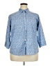Lands' End Paisley Blue 3/4 Sleeve Button-Down Shirt Size 18 - photo 1