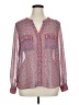 Collective Concepts 100% Polyester Red Long Sleeve Blouse Size XL - photo 1