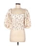70°F/21°C 100% Polyester Ivory Yellow 3/4 Sleeve Blouse Size XS - photo 1