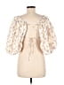 70°F/21°C 100% Polyester Ivory Yellow 3/4 Sleeve Blouse Size XS - photo 2