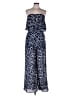She + Sky 100% Polyester Polka Dots Blue Jumpsuit Size M - photo 1