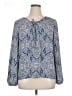 Laundry by Shelli Segal 100% Polyester Blue Long Sleeve Blouse Size XL - photo 1