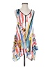 Lynn Ritchie Silver 100% Nylon Graphic White Casual Dress Size XS - photo 1