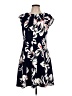 Robbie Bee Print Black Casual Dress Size L - photo 1