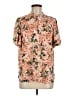 Ann Taylor LOFT Floral Orange Short Sleeve Blouse Size M - photo 1