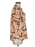 Ann Taylor LOFT Floral Orange Short Sleeve Blouse Size M - photo 4