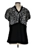 J.t.b. Animal Print Black Short Sleeve Blouse Size L (estimated) - photo 1