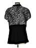 J.t.b. Animal Print Black Short Sleeve Blouse Size L (estimated) - photo 2