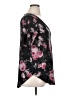 24/7 Maurices Floral Black Short Sleeve Top Size 0X - photo 4