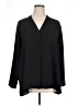 Nic + Zoe 100% Polyester Black Long Sleeve Blouse Size 1X - photo 1