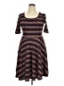 Lularoe 100% Polyester Argyle Brown Casual Dress Size 22 - 24 - photo 1