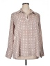 Pleione 100% Polyester Polka Dots Tan Long Sleeve Blouse Size XL - photo 1