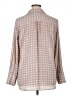 Pleione 100% Polyester Polka Dots Tan Long Sleeve Blouse Size XL - photo 2