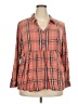 Torrid 100% Rayon Plaid Orange 3/4 Sleeve Blouse Size 3X Plus (3) - photo 1