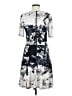 Robert Rodriguez 100% Polyester Floral Tropical Blue Gray Casual Dress Size M - photo 2