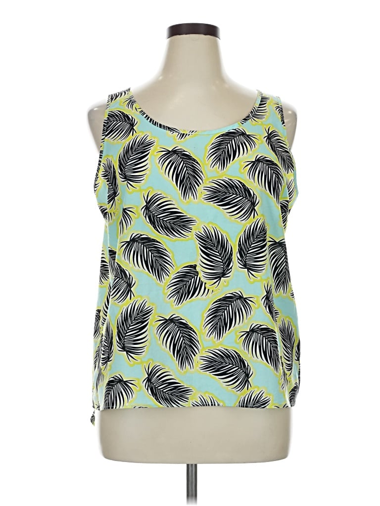 Pre-owned Attention Sleeveless Blouse In Green