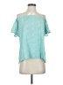 Cynthia Steffe 100% Polyester Teal Short Sleeve Top Size S - photo 1