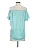 Cynthia Steffe 100% Polyester Teal Short Sleeve Top Size S - photo 2