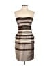 BCBGMAXAZRIA 100% Polyester Stripes Brown Cocktail Dress Size 4 - photo 1