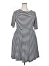 Torrid Stripes Black Casual Dress Size 2X Plus (2) - photo 1