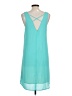 Pearle 88 100% Polyester Solid Teal Casual Dress Size L - photo 2