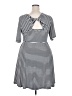 Torrid Stripes Black Casual Dress Size 2X Plus (2) - photo 2