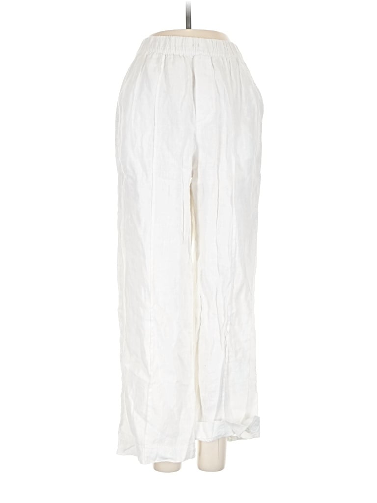 Pre-owned Zara Linen Pants In Ivory