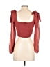 Shein 100% Polyester Red 3/4 Sleeve Blouse Size 4 - photo 2
